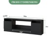 75" Modern TV Stand with Storage - Entertainment Center Compatible with 36" Electric Fireplaces - 4 of 4