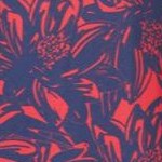 classic red mono floral