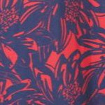 classic red mono floral