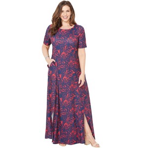 Catherines Women's Plus Size Scoopneck Maxi Dress - 1 of 4