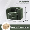 TIRAMISUBEST Swivel Accent Chair - 360¡ã Rotating Upholstered Lounge Chair with Wood Base, Modern Green Velvet for Living Room & Bedroom - 4 of 4