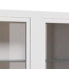 3-Set Glass Door Sideboard Buffet Storage Cabinets with Adjustable Shelves - 93"Lx31"H - 4 of 4