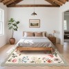 Farmhouse Floral Rug Washable Rug with Non Slip TPR Backing - 3 of 4