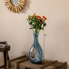 Uniquewise 16-Inch Multitone Ceramic Table Vase in Blue Hue - Minimalist, Decorative Boho Vase with Rustic Farmhouse Style Perfect for Home Decor - 3 of 4