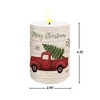 Briarwood Lane Flameless Candle 6x3 Merry Christmas Pickup Truck Flameless Candle with Timer for Christmas - 2 of 4