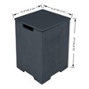 Elementi 15.9" Outdoor Propane Tank Cover Concrete Hideaway Table for 20 lb Propane Tank - 2 of 4