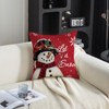 Christmas Pillow Covers 18x18 Set of 2 Let it Snow Snowman Christmas Trees Xmas Throw Cushion Cases - 3 of 4