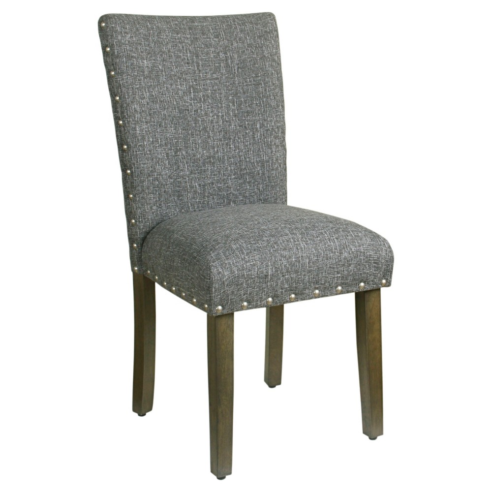 Set of 2 Classic Parsons Chair with Nailhead Trim Slate Gray - Homepop was $199.99 now $149.99 (25.0% off)