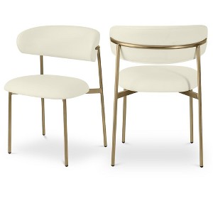 Meridian Furniture,Lupita Vegan Leather Dining Chair, Set of 2 - 1 of 4