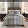 Sapphtopaz 3-Peice Faux Fur Comforter Set, All-Over Pleated Fur Bedding Set with Matching Shams, Hypoallergenic Polyester, OEKO-TEX Certified - 3 of 3