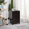 5 Drawer File Cabinet Storage Organizer Filing Cabinet with Nordic Minimalist Modern Style & Wheels - 2 of 4
