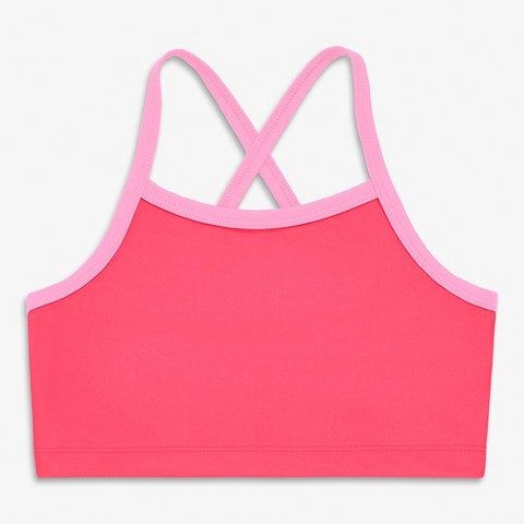 Primary Kids Crossback Swim Top In Bright Azalea Size 6-7