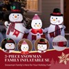 NAYSAYE 6.2FT Snowman Family Inflatable Christmas Decoration Holding Bunting Festive Holiday Yard Display for Home Garden, 72.8"*29.5"*49.2" - 4 of 4