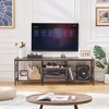 VECELO TV Stand for TVs Up to 80" with Power Outlets, Media Console TV Table for Living Room, Bedroom, Brown/Gray - 4 of 4