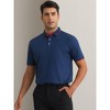 INSPIRE CHIC Men's Short Sleeve Contrast Color Summer Business Golf Polos - 2 of 4