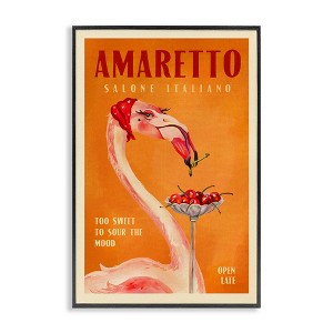 Stupell Industries Vintage Amaretto Flamingo, 30" x 20" - 1 of 4