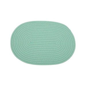 Unique Bargains Trivet Oval Rope Coaster Cotton Non-Woven Fabric 12.6"x8.66"x0.31" - 1 of 3