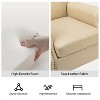 Gianluigi Transitional Vegan Leather Armchair with Nailhead Trim for Bedroom and Living Room| ART OF LIVING DESIGNS - 3 of 4