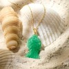 Ross-Simons Carved Jade Fish Pendant in 14kt Yellow Gold Size 1.25 - 3 of 4