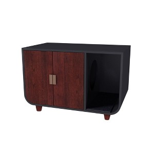 Teamson Pets Wooden Cat Litter Tray Box Washroom Puppy Toilet Large Walnut ST-K100011 - 1 of 4