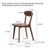 GDFStudio Blume Modern Minimalism Oak Wood Dining Chair(Set of 4) - 4 of 4