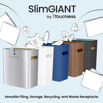Toffee Brown 4.2 Gallon Touchless Plastic Kitchen Trash Can