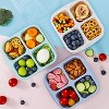 BRINJOY 6-Pack, 4-Compartment Eco-Friendly Bento Lunch Box Containers | Wheat Straw Meal Prep Set with Utensils & Food Picks | Non-Toxic & Stackable - 4 of 4