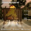 CIPACHO 2-in-1 Smokeless Fire Pit BBQ Grill Portable Camping Bonfire Stove with Poker Steel Bronze - 3 of 4