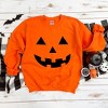 Simply Sage Market Women's Graphic Sweatshirt Pumpkin Face - 3 of 4