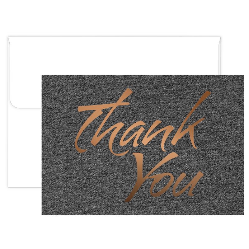50ct Black Suit Thank Card Pack, 1 of 4