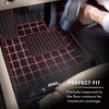 3DMAXpider Kagu Series Custom Multilayer Fir Rubber All-Weather Floor Mat Liner Set for 2018 to 2022 Honda Odyssey Models, Front and Back Row, Black - 3 of 4