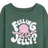 Women's - Instant Message - Feeling Jelly Jellyfish Lightweight French Terry Wide Neck Long Sleeve Shirt - 2 of 4