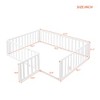 Twin/Full/Queen Size Wood Floor Bed Frame with Fence and Door - ModernLuxe - 3 of 4