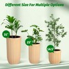 Tall Planter, Self-Watering System, Water Level Gauge& Wheels - Extra Large Outdoor Planters for Patio,Garden - 4 of 4