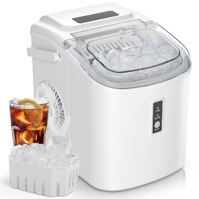 Simzlife Ice Makers Countertop - 9 Cubes in 6 Mins, 26lbs/Day, Portable Ice Maker with Carry Handle