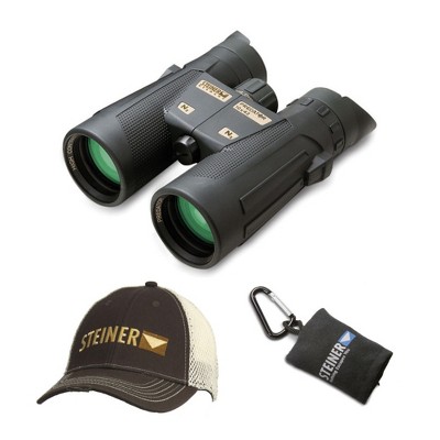 Steiner Predator 10x42 Binoculars with Cap and Microfiber Lens Cloth Pouch