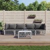 vidaXL Garden Lounge Set White, Dark Grey - 2 of 4