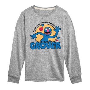 Boys' - Sesame Street - Grover -Toddler and Youth Long Sleeve T-Shirt Long Sleeve Graphic T-Shirt - 1 of 3