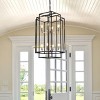 18"Chrome Geometric Pendant 8-Lights,Industrial Style Chandelier With Metal Frame,Adjustable Ceiling Light,Metal Ceiling Lighting-Maison Boucle - 2 of 4