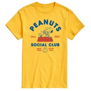 Men's - Peanuts - Social Club Short Sleeve Graphic T-Shirt - 1 of 4