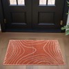 Modern Abstract Wood Grain Indoor Runner or Area Rug by Blue Nile Mills - 2 of 4