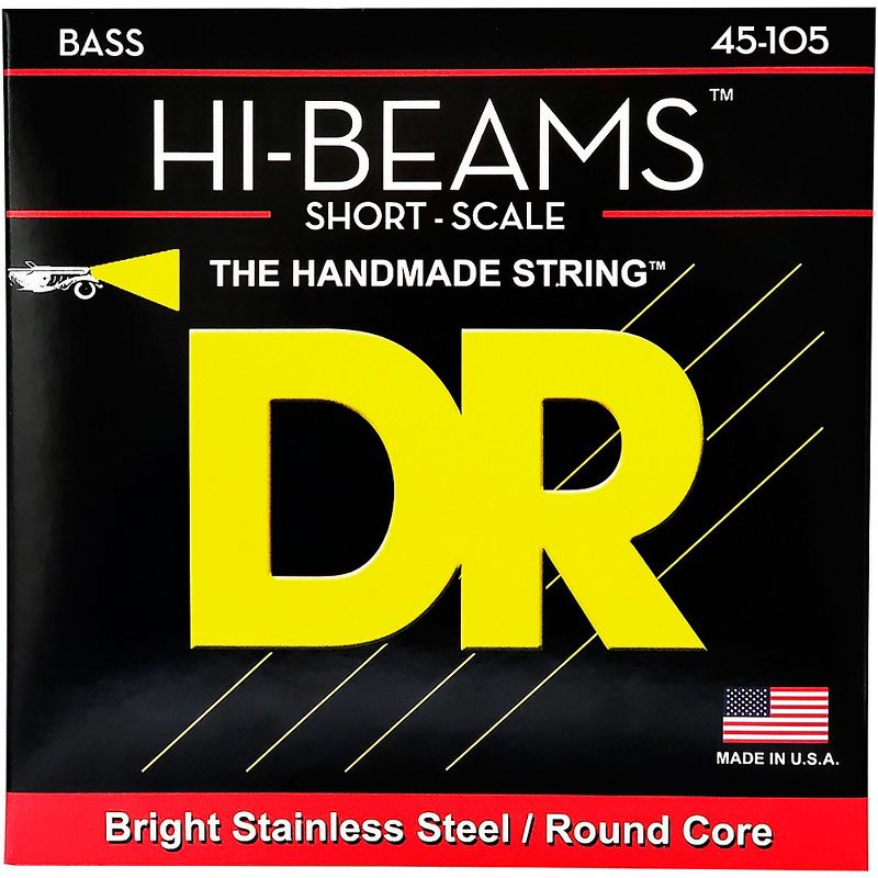 DR Strings H-Beams Short-Scale 4-String Bass Strings Medium (45-105), 1 of 4
