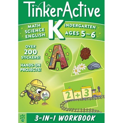 Tinkeractive Kindergarten 3-In-1 Workbook - (Tinkeractive Workbooks) by  Megan Hewes Butler & Nathalie Le Du (Paperback)