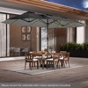 Tangkula 15.5 FT Double-sided Patio Umbrella w/ Solar Lights Outdoor Twin Size Umbrella - 3 of 4