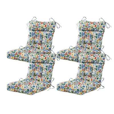 ARTPLAN Patio Chair Cushion,Tufted Adirondack Outdoor Chair Cushion,Wicker High Back Outdoor Seat Cushion,Set of 4,21"X21"X4" (4 Pack)
