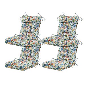 ARTPLAN Patio Chair Cushion,Tufted Adirondack Outdoor Chair Cushion,Wicker High Back Outdoor Seat Cushion,Set of 4,21"X21"X4" (4 Pack) - 1 of 4