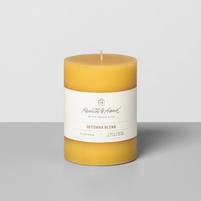 3" x 4" Beeswax Blend Pillar Candle - Hearth & Hand™ with Magnolia