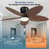 42 Inches Palm Leaf Low Profile Ceiling Fan - 4 of 4