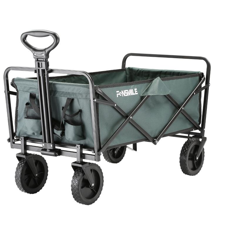EchoSmile 4.06 cu. ft. Fabric Portable Garden Cart with Adjustable Rolling Wheels, 1 of 16