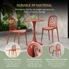 WestinTrends Playa Outdoor Modern Stackable Patio Dining Chairs (Set of 2) - 4 of 4